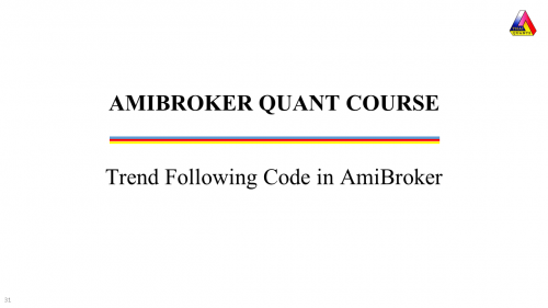 Trend Following Code in AmiBroker